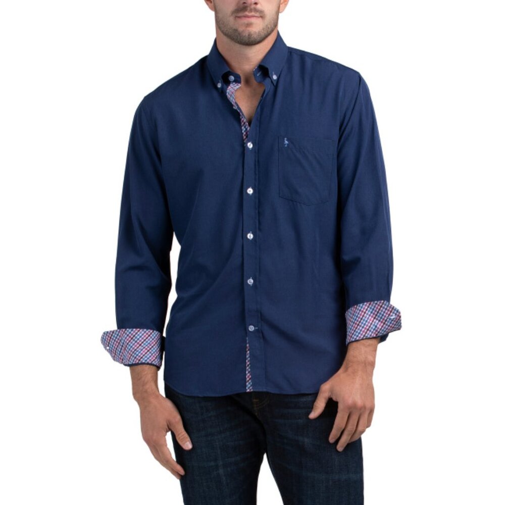 Tailorbyrd Black Solid Melange Performance Long S… - image 1